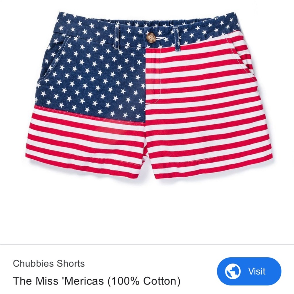 American Flag Chubbies Shorts for Women